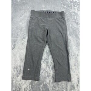 Under Armour Womens HeatGear Compression Capri Leggings Gray Size Large